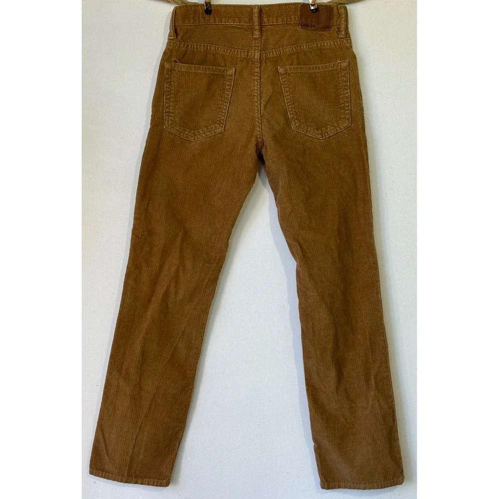 Gap Corduroy Pants Straight Leg Kids 12 Brown Excellent